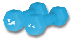Urban Fitness dumbbells neoprene hex blue - 2 x 2kg - fitness set