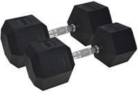 Urban Fitness dumbbell set - hexagon rubber black 2 x 15kg fitness