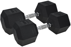 Urban Fitness dumbbell set - hexagon rubber black 2 x 15kg fitness