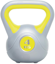Urban Fitness Kettlebell vinyl yellow - 4kg strength training accessory