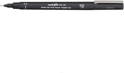 Uni-ball Uni Pin Fineliner Zwart 0,4 mm
