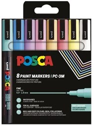 Posca marker set soft colours 8 pieces - creative brush pen