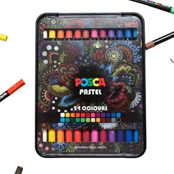 Uni Posca Uni Posca Pastel krijt Set 24 stuks