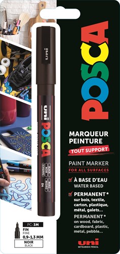 Uni Posca Uni Posca Verfmarker 3M Zwart Blister