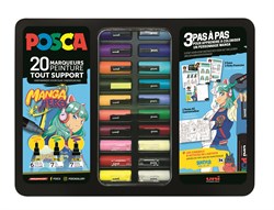 Posca paint marker case Manga Hero 20 pieces creative set