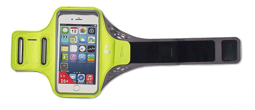 Ultimate Performance sports armband phone holder yellow reflective water-resistant