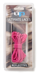 Ultimate Performance elastic laces pink reflective 118 cm cotton