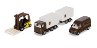 Siku logistics toy set UPS truck with forklift and trailer