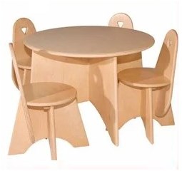 Pertina - Van Dijk Toys houten tafel en 4 stoelen set Apollo voor Peuters