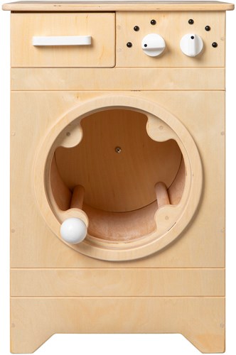 Van Dijk Toys wooden toy washing machine - Natural with white (Childcare quality)