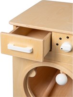 Van Dijk Toys wooden toy washing machine - Natural with white (Childcare quality)-3
