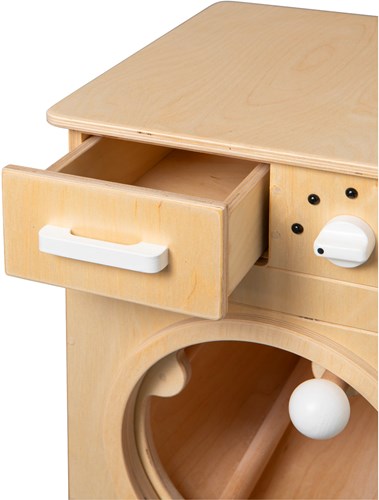 Van Dijk Toys wooden toy washing machine - Natural with white (Childcare quality)-3