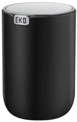 EKO table waste bin plastic 1.5 liters black with stainless steel lid