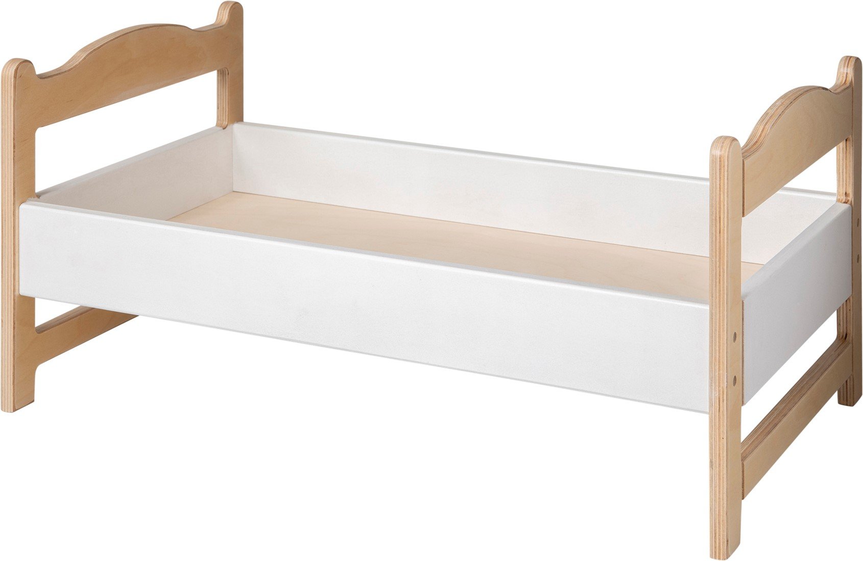 Van Dijk Toys wooden toy doll bed doll bed White Childcare quality Flatpacked