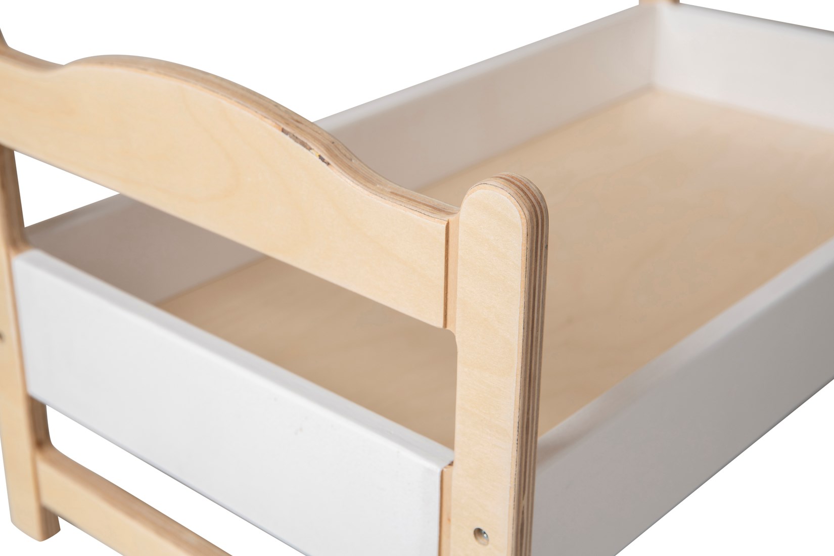 Van Dijk Toys wooden toy doll bed doll bed White (Childcare