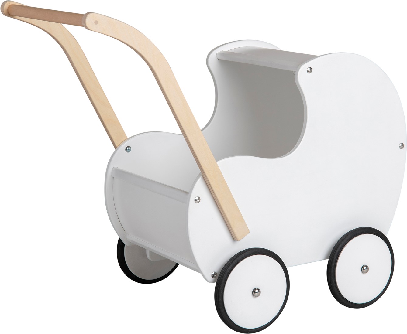 Van Dijk Toys wooden toy doll pram vintage retro white childcare quality