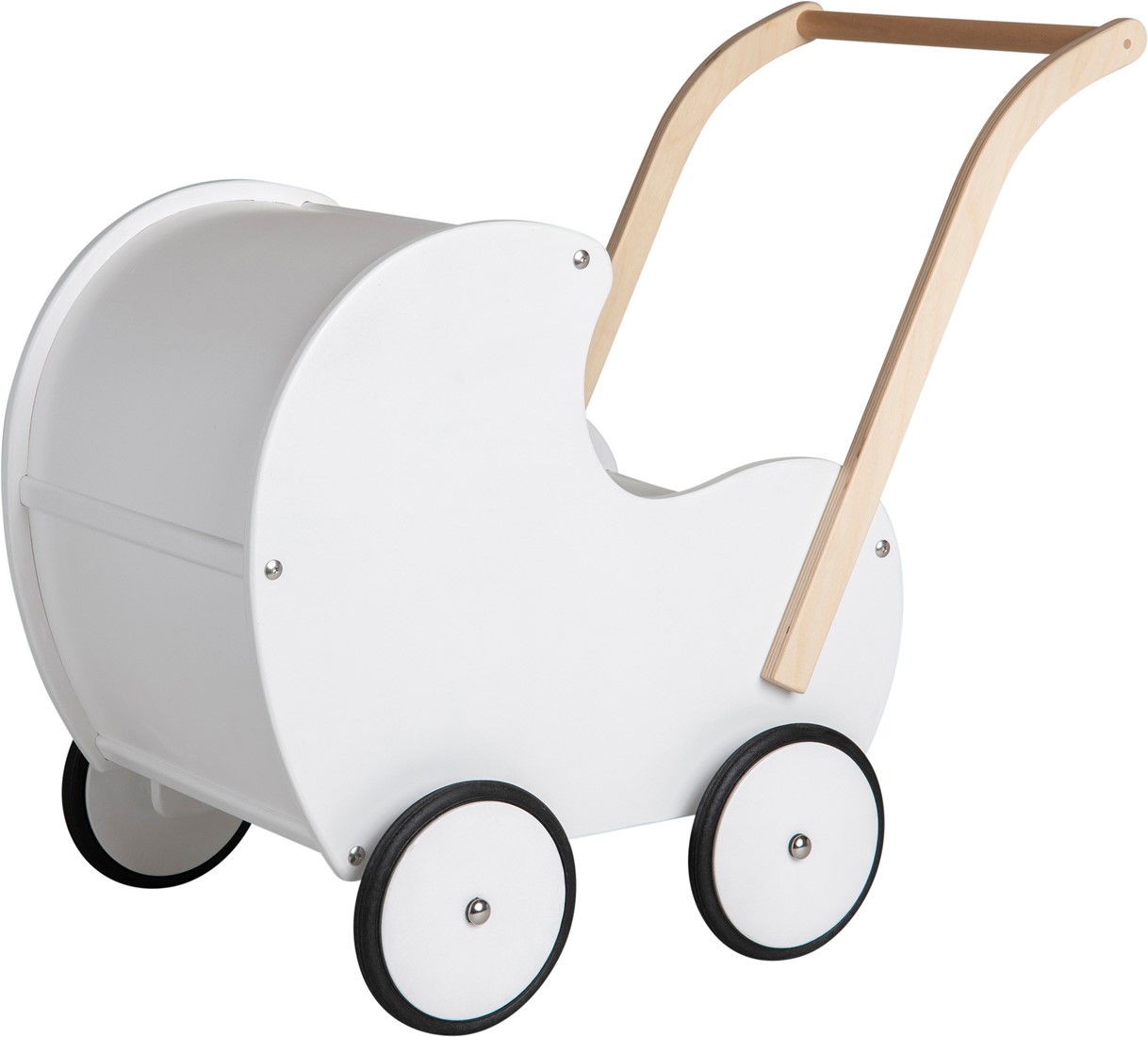 Van Dijk Toys wooden toy doll pram vintage retro white childcare quality