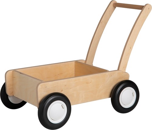 Van Dijk Toys Wooden Walker from 1 year - Natural White (childcare quality)