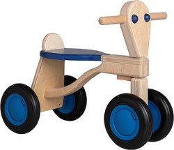 Van Dijk Toys birch wooden balance bike from 1 year - Blue (Childcare quality)
