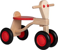 Van Dijk Toys birch wooden balance bike from 1 year - Red (Childcare quality)