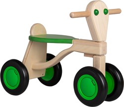 Van Dijk Toys birch wooden balance bike from 1 year - Green (Childcare quality)