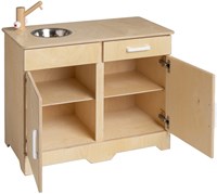 Van Dijk Toys wooden toy kitchen / kitchenette - Natural with white (Childcare quality)-3
