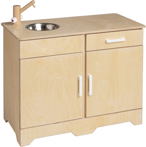Van Dijk Toys wooden toy kitchen / kitchenette - Natural with white (Childcare quality)-2