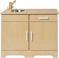 Van Dijk Toys wooden toy kitchen / kitchenette - Natural with white (Childcare quality)