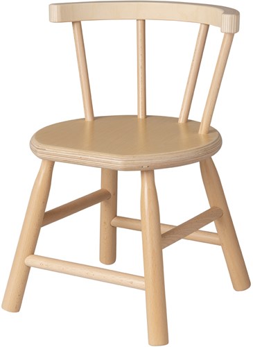 Van Dijk Toys wooden high chair curved backrest - Natural (Childcare quality)