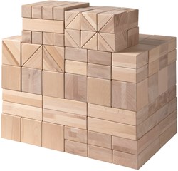 Van Dijk Toys The Hague block set / wooden blocks set 10cm (Childcare quality)