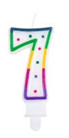 Boland birthday candle 7 rainbow multicolor party