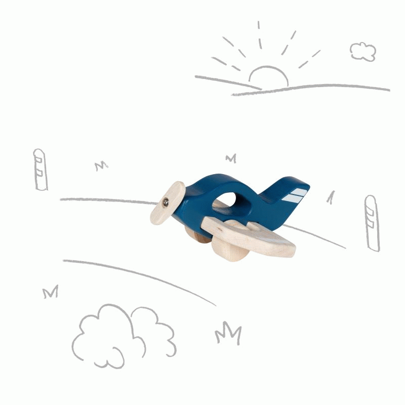 Goki airplane - grasp toy lifestyle azure multicolor-2