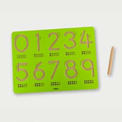 Viga Toys educational number tracing board wood green learn to write
