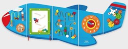 Viga Toys wooden aeroplane activity wall panel - educational play board