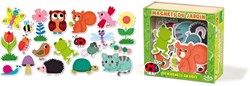Vilac wooden toy magnets garden set - 20 pieces magnetic play