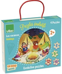 Vilac puzzle holidays wooden progressive puzzle 4 pieces