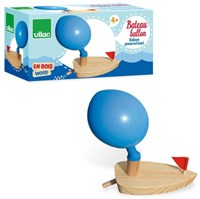Vilac wooden balloon boat toy - colorful bath toy for kids