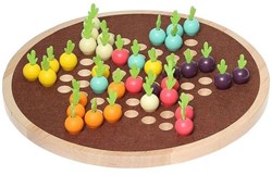 Vilac Chinese Checkers wooden board game garden edition