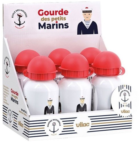 Vilac aluminium kids water bottle Ecole des mousses 300ml