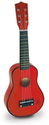 Vilac wooden guitar red - Kids guitar with 6 strings - Musical instrument