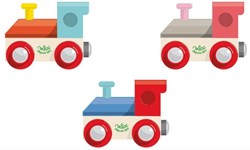 Vilac toy locomotive alphabet train multicolor plastic