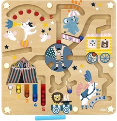 Vilac magnetic wooden toy maze circus Michelle Carlslund learning game