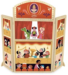 Vilac puppet theater Ingela P. Arrhenius with silhouette puppets - colorful wooden toy