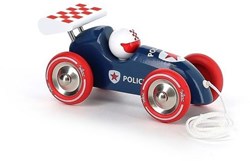 Vilac police race car toy - pull along car for children