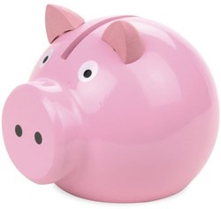 Vilac piggy bank wooden toy pink - kids gift saving money