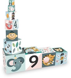 Vilac stackable animal blocks cardboard Michelle Carlslund toy