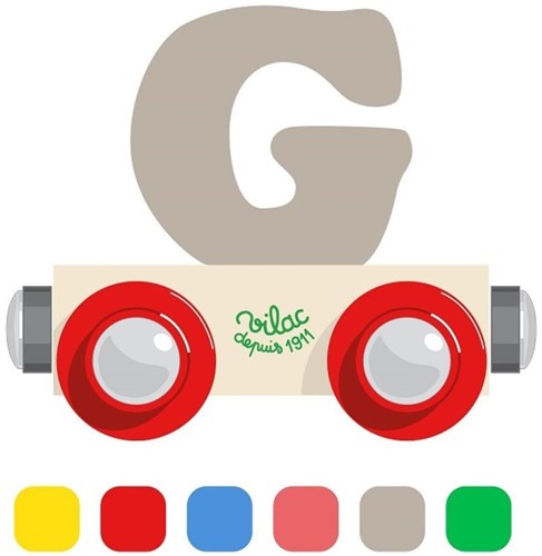 Vilac toy wagon letter G - educational wooden toy for kids