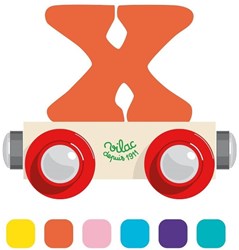Vilac toy wagon letter X multicolor educational cardboard