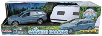 Kids GLOBE Volvo toy car with caravan 30cm - Volvo EX90-2
