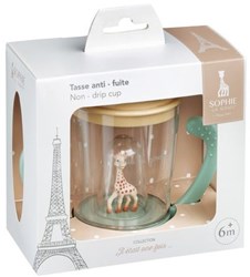 Vulli leakproof drinking cup with Sophie the giraffe mascot pastel yellow 200 ml